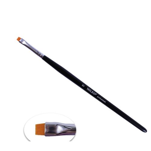 Кисть № 6 Прямая Mileo, рыжий ворс