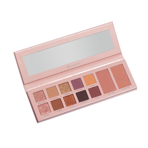 Палетка теней для век с румянами Bogenia Angelic 12 color