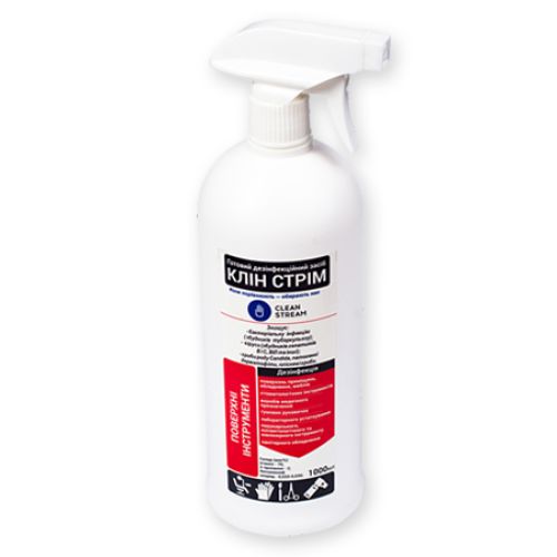 Дезинфікуючий засіб "CLEAN STREAM" рідка форма для інструментів і поверхонь - 1 л