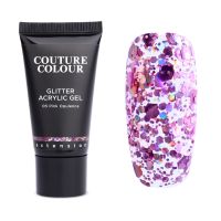 Акрил-гель Couture Colour GLITTER ACRYLIC GEL №05 PINK OPULENCE, 30мл