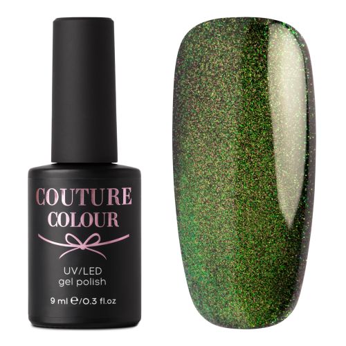 ГЕЛЬ-ЛАК COUTURE COLOUR GALAXY TOUCH CAT EYE GT 01 ЗОЛОТИСТО-САЛАТОВИЙ ВІДБЛИСК, 9 МЛ