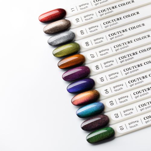 ГЕЛЬ-ЛАК COUTURE COLOUR GALAXY TOUCH CAT EYE GT 01 ЗОЛОТИСТО-САЛАТОВИЙ ВІДБЛИСК, 9 МЛ