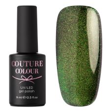 ГЕЛЬ-ЛАК COUTURE COLOUR GALAXY TOUCH CAT EYE GT 01 ЗОЛОТИСТО-САЛАТОВЫЙ БЛИК, 9 МЛ