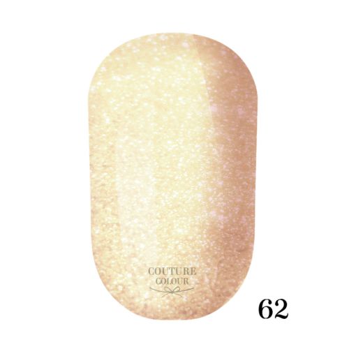 ГЕЛЬ-ЛАК COUTURE COLOUR 062 БЕЛОЕ ЗОЛОТО С ШИММЕРОМ, 9 МЛ