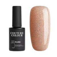 БАЗА КАМУФЛЮЮЧА КАУЧУКОВА ДЛЯ ГЕЛЬ-ЛАКУ COUTURE COLOUR PURE BASE COAT №10 (рожевий нюд із шимером), 9 мл