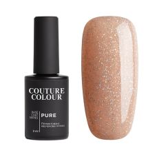 БАЗА КАМУФЛЮЮЧА КАУЧУКОВА ДЛЯ ГЕЛЬ-ЛАКУ COUTURE COLOUR PURE BASE COAT №10 (рожевий нюд із шимером), 9 мл