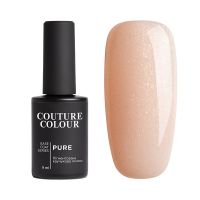 CAMOUFLAGE RUBBER BASE FOR GEL-POLISH COUTURE COLOR PURE BASE COAT №07 (coconut pink with shimmer), 9 ml