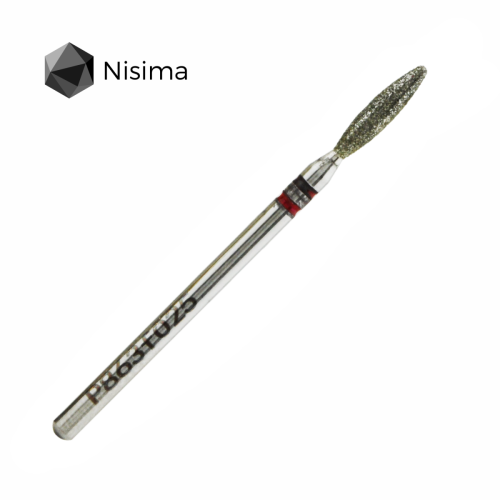 Фреза алмазное пламя красное Nisima P863f025