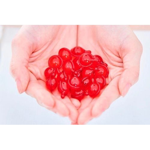 Капсули для волосся Ellips Lady Shiny червоні, м'якість Сакури, 8шт