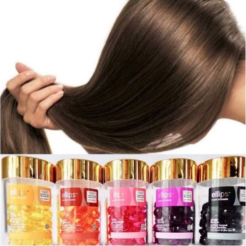 Капсули для волосся Ellips Lady Shiny червоні, м'якість Сакури, 8шт