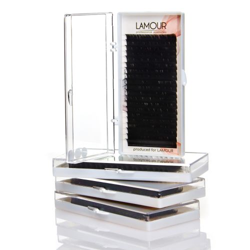 Вії LAMOUR Чорні Mix розмірів L+ 0,07 10-14мм 20ліній