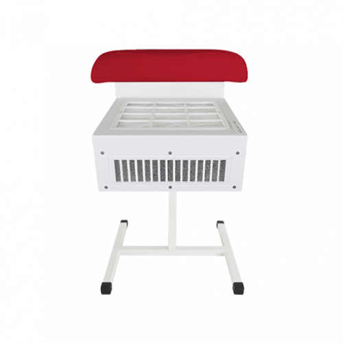 Вытяжка педикюрная ÜLKA hepa крепление белое, подушка красная