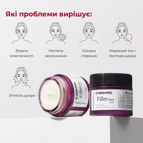 Medipeel Wzmacniający krem ​​wypełniający do twarzy z peptydami i EGF na zmarszczki Eazy Filler Cream 50 g