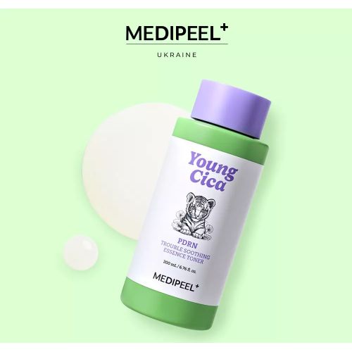 MEDIPEEL Young Cica Soothing Facial Toner Essence z PDRN i Centella PDRN Trouble Soothing
