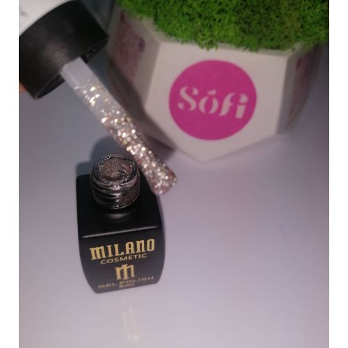  Світловідбивний гель Лак Milano Effugance 02 біле золото