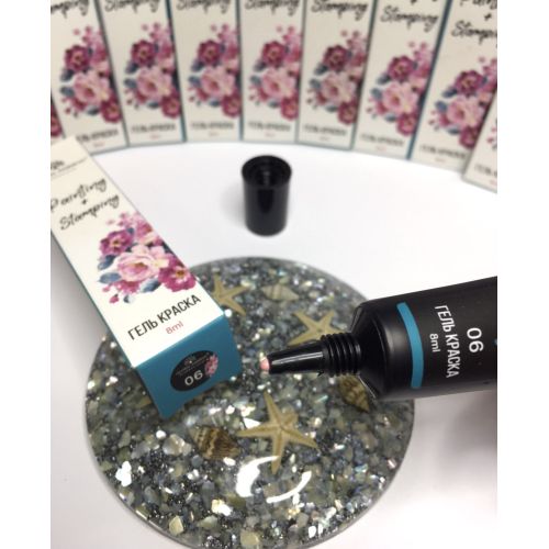  Гель-фарба для стемпинг дизайну Global Fashion рожева 06