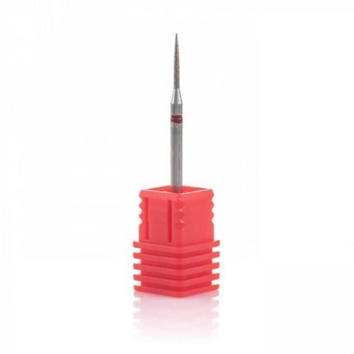  Насадка алмазна "Циліндр, тонкий стрілчастий кінець" - 250 012R діаметр 1,2 мм червона (шт.)