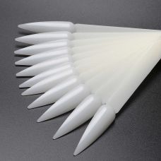 Тіпси для зразків на кільці гострі 40 шт, білі