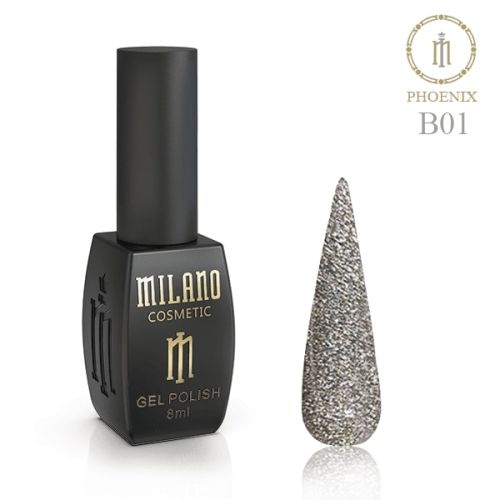 Світловідбивний гель-лак Milano Phoenix №В01