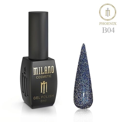 Світловідбивний гель-лак Milano Phoenix №В04
