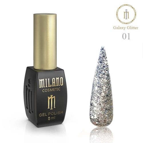 Гель-лак Milano Galaxy Glitter 01, 8 мл