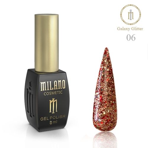 Гель-лак Milano Galaxy Glitter 06, 8 мл