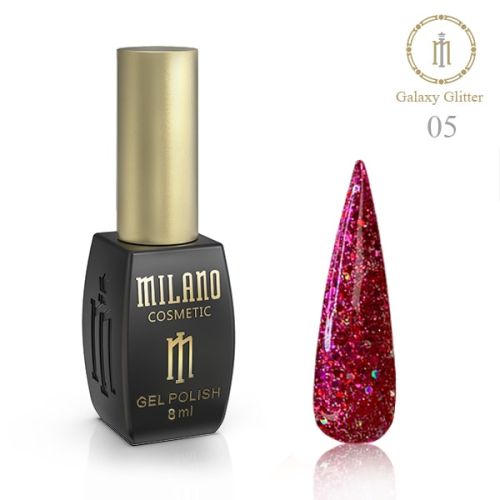 Гель-лак Milano Galaxy Glitter 05, 8 мл