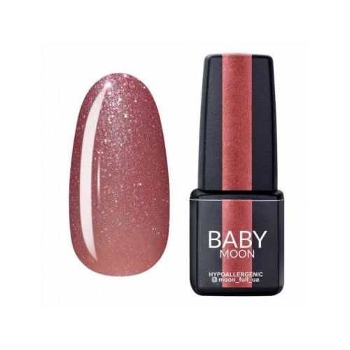 Гель-лак Baby Moon Dance Diamond №03 приглушенный розовый с шиммером, 6 мл