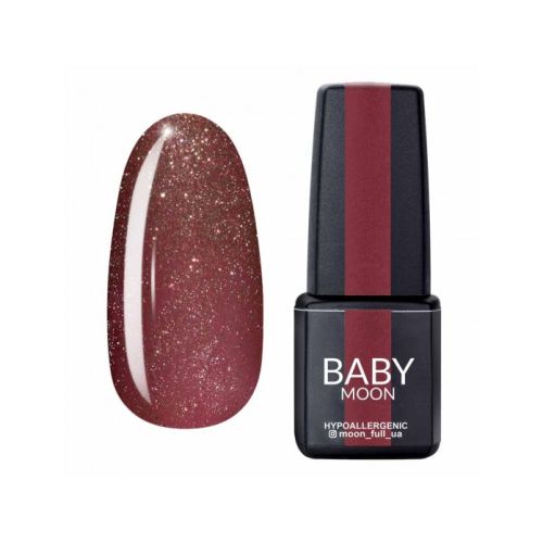 Гель-лак Baby Moon Cold Ocean №05 темно-розовый винтажный с мелким шиммером, 6 мл
