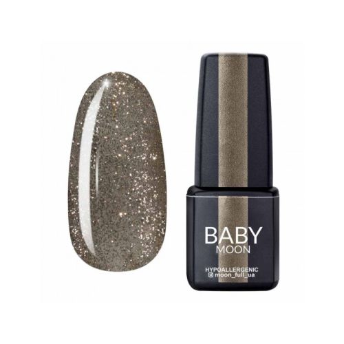 Гель-лак Baby Moon Cold Ocean №22 серебристо-золотой мелко-шиммерный, 6 мл