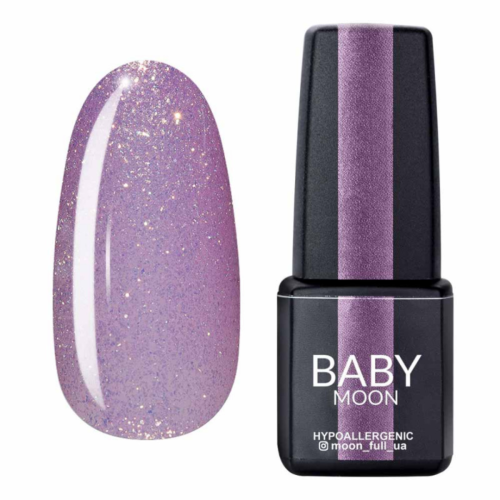 Гель-лак Baby Moon Dance Diamond №04 світло-бузковий із золотистим шиммером, 6 мл