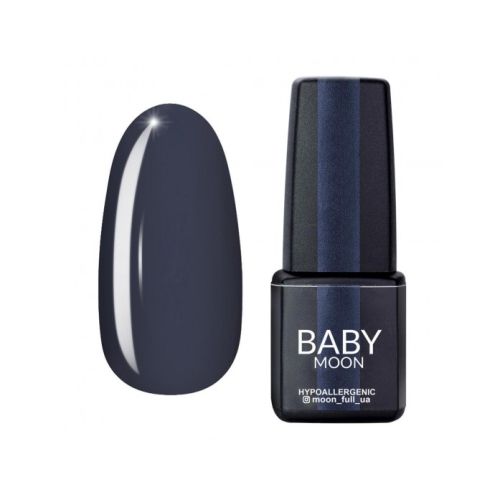 Гель-лак Baby Moon Midnight №09 темно-сірий, 6 мл