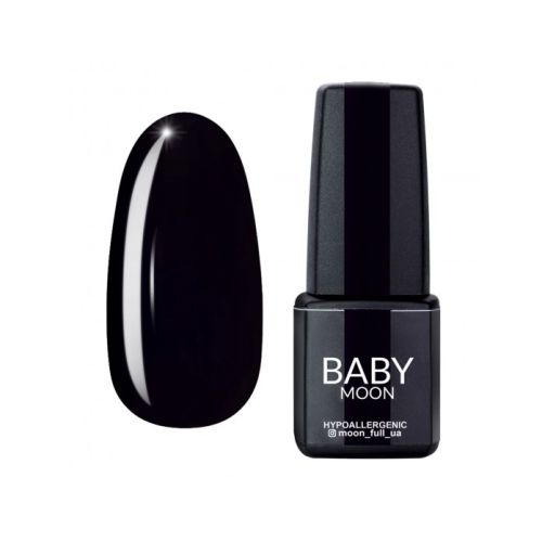 Гель-лак Baby Moon Midnight №07 глибокий чорний, 6 мл
