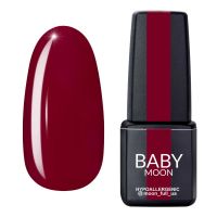 Гель-лак Baby Moon Red Chic №03 глибокий червоно-пурпурний з мікроблиском, 6 мл
