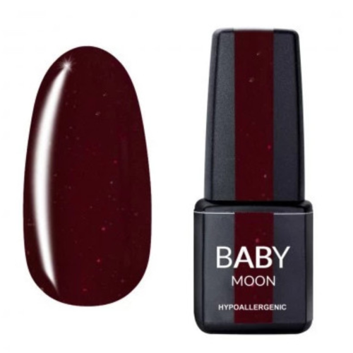 Гель-лак Baby Moon Red Chic №017 бордовий з мікроблиском, 6 мл