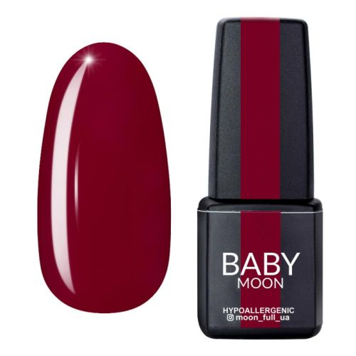 Гель-лак Baby Moon Red Chic №03 глибокий червоно-пурпурний з мікроблиском, 6 мл