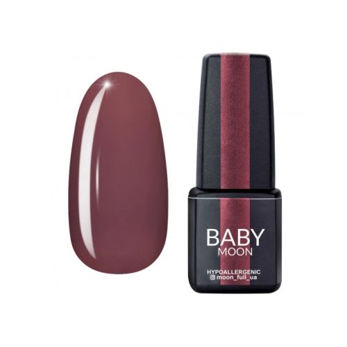 Гель-лак Baby Moon Burgundy № 02 гіркий шоколад, 6 мл