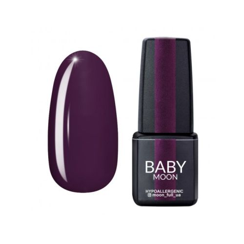Гель-лак Baby Moon Burgundy № 06 класичний баклажановий, 6 мл