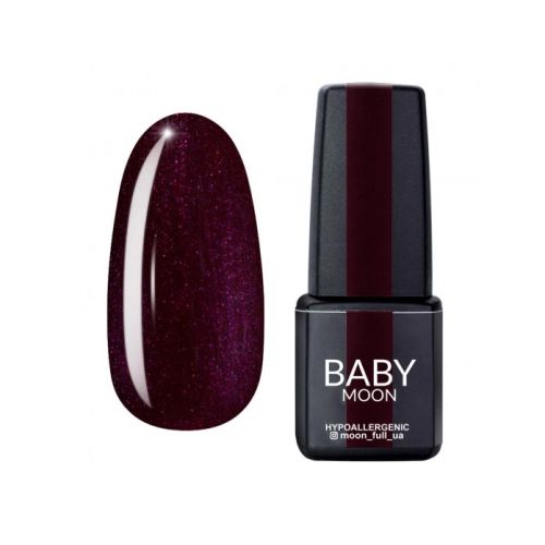 Гель-лак Baby Moon Burgundy № 08 баклажановий, 6 мл