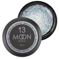 Полігель Moon Full №13 голографік паєтки, 30 мл