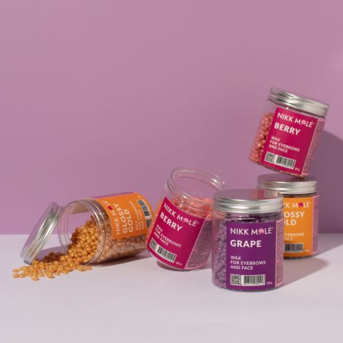 Воск для бровей и лица Nikk Mole Glossy Gold 100г