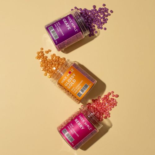 Воск для бровей и лица Nikk Mole Glossy Gold 100г