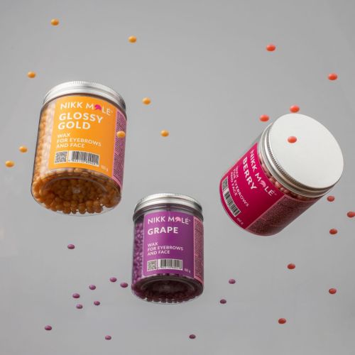 Воск для бровей и лица Nikk Mole Glossy Gold 100г