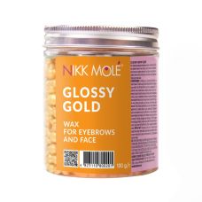 Воск для бровей и лица Nikk Mole Glossy Gold в гранулах 100г 