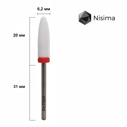 Milling cutter ceramic corn Ct720fK red