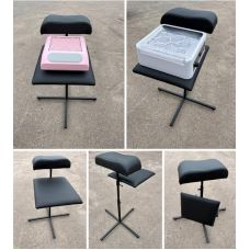 Підставка для ніг з поличкою чорна