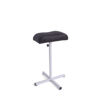 Підставка для ніг біла з чорною подушкою 