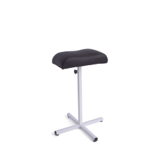 Підставка для ніг біла з чорною подушкою 