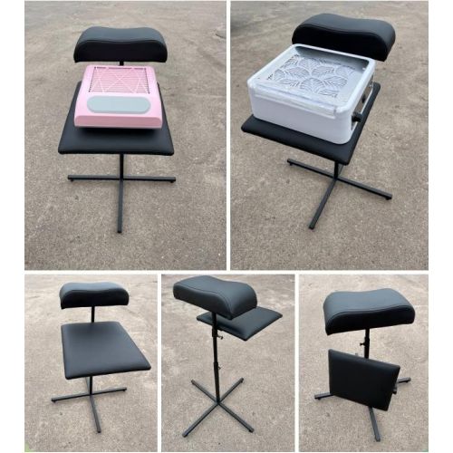 Подставка для ног с полочкой черная