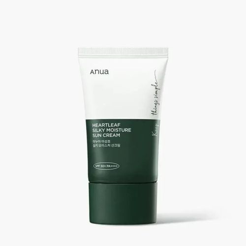 Солнцезащитный крем с экстрактом хауттюйнии ANUA Heartleaf Silky Moisture Sun Cream SPF50+ PA++++ 50ml